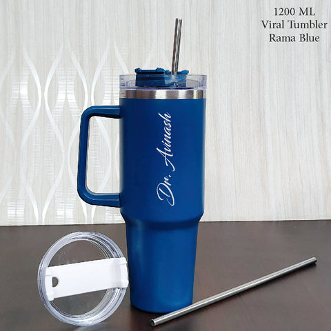 Personalised Name Tumbler | 1200ml Double Wall Stainless Steel | Custom Gift
