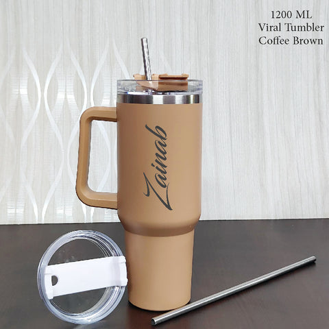 Personalised Name Tumbler | 1200ml Double Wall Stainless Steel | Custom Gift