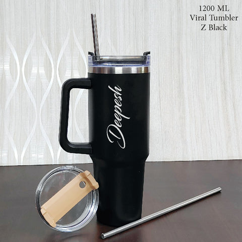 Personalised Name Tumbler | 1200ml Double Wall Stainless Steel | Custom Gift