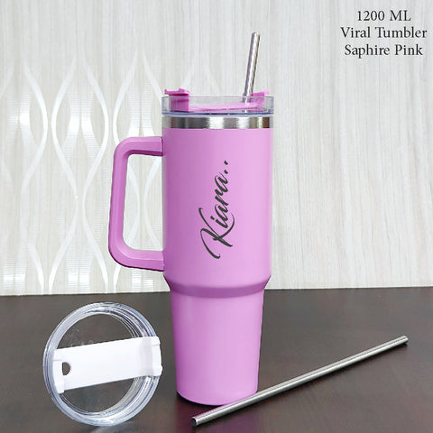 Personalised Name Tumbler | 1200ml Double Wall Stainless Steel | Custom Gift
