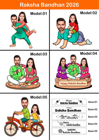 Personalised Caricature Rakhi Hamper 5.0 | Premium 7-in-1 Gift Box | Free Shipping