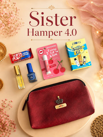 Sister Hamper 4.0 | Personalised Cosmetic Pouch Rakhi Gift Hamper for Sister | Rakhi 2026 | BBD Gifts