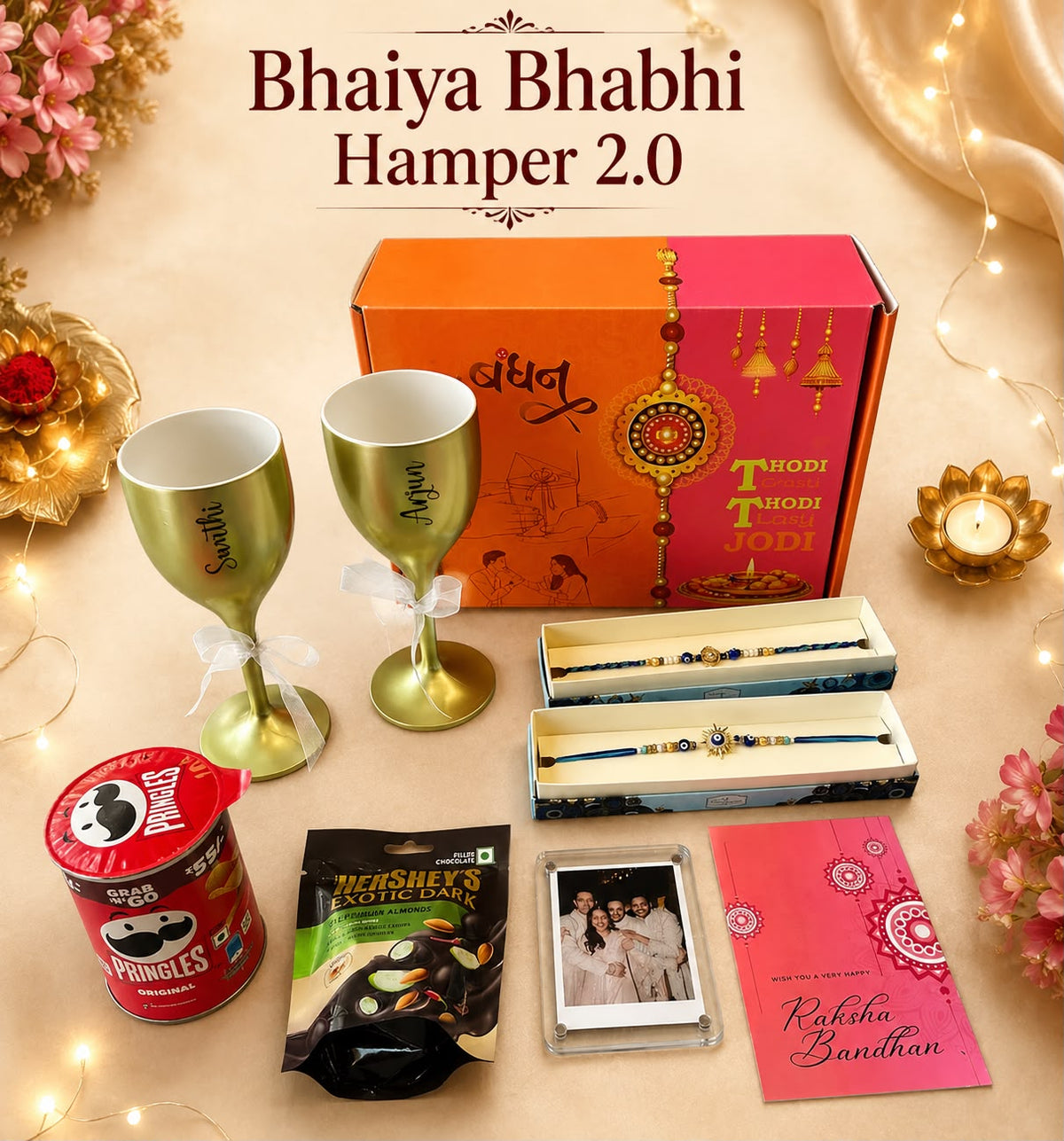 Bhaiya Bhabhi Hamper 2.0 | Personalised Rakhi Gift Hamper for Bhaiya Bhabhi | Rakhi 2026 | BBD Gifts