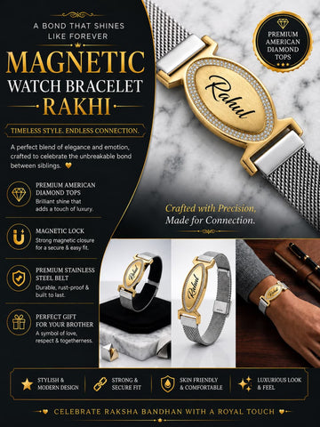 Magnetic Rakhi | Personalized Name Rakhi for Brother | Buy Online India