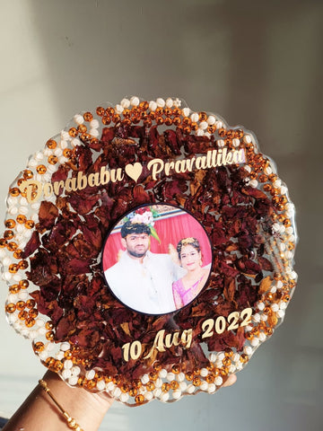 Personalized Resin Wedding Keepsake Plate | Preserve Your Wedding Memories Forever