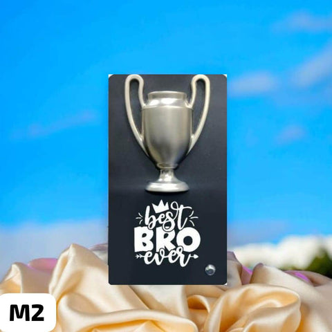 World best metal trophy | Best gift for brother | Best bro ever | Special gift for raksha bandhan | Rakhi special gift - BBD GIFTS