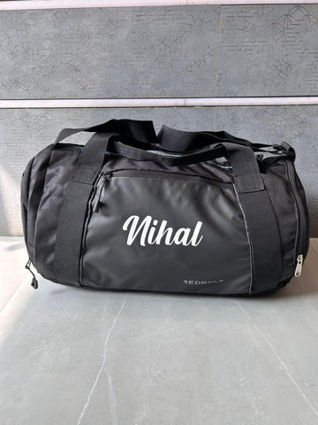 Personalized Foldable Duffle Bag - Custom Name Travel Gym Bag