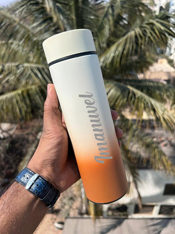 Personalized LED Hot & Cold Flask | Custom Name Temperature Bottle