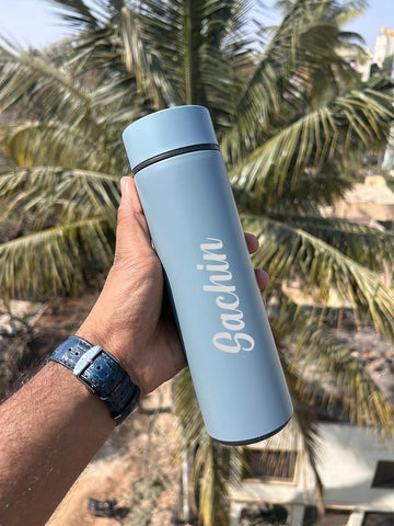 Personalized LED Hot & Cold Flask | Custom Name Temperature Bottle