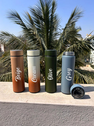 Personalized LED Hot & Cold Flask | Custom Name Temperature Bottle