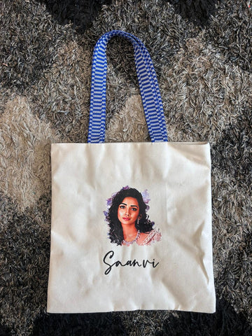 Custom Photo Canvas Tote Bags (Set of 2) - Personalized Gift