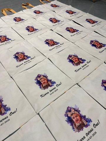 Custom Photo Canvas Tote Bags (Set of 2) - Personalized Gift