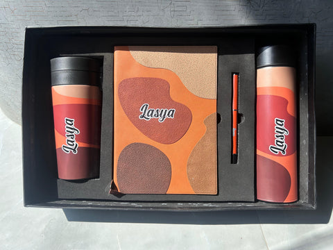 Personalized Doodle Gift Set | Custom Name Office & Travel Kit