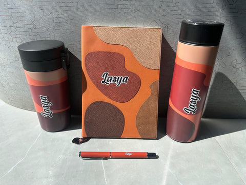 Personalized Doodle Gift Set | Custom Name Office & Travel Kit