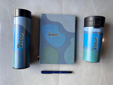 Personalized Doodle Gift Set | Custom Name Office & Travel Kit