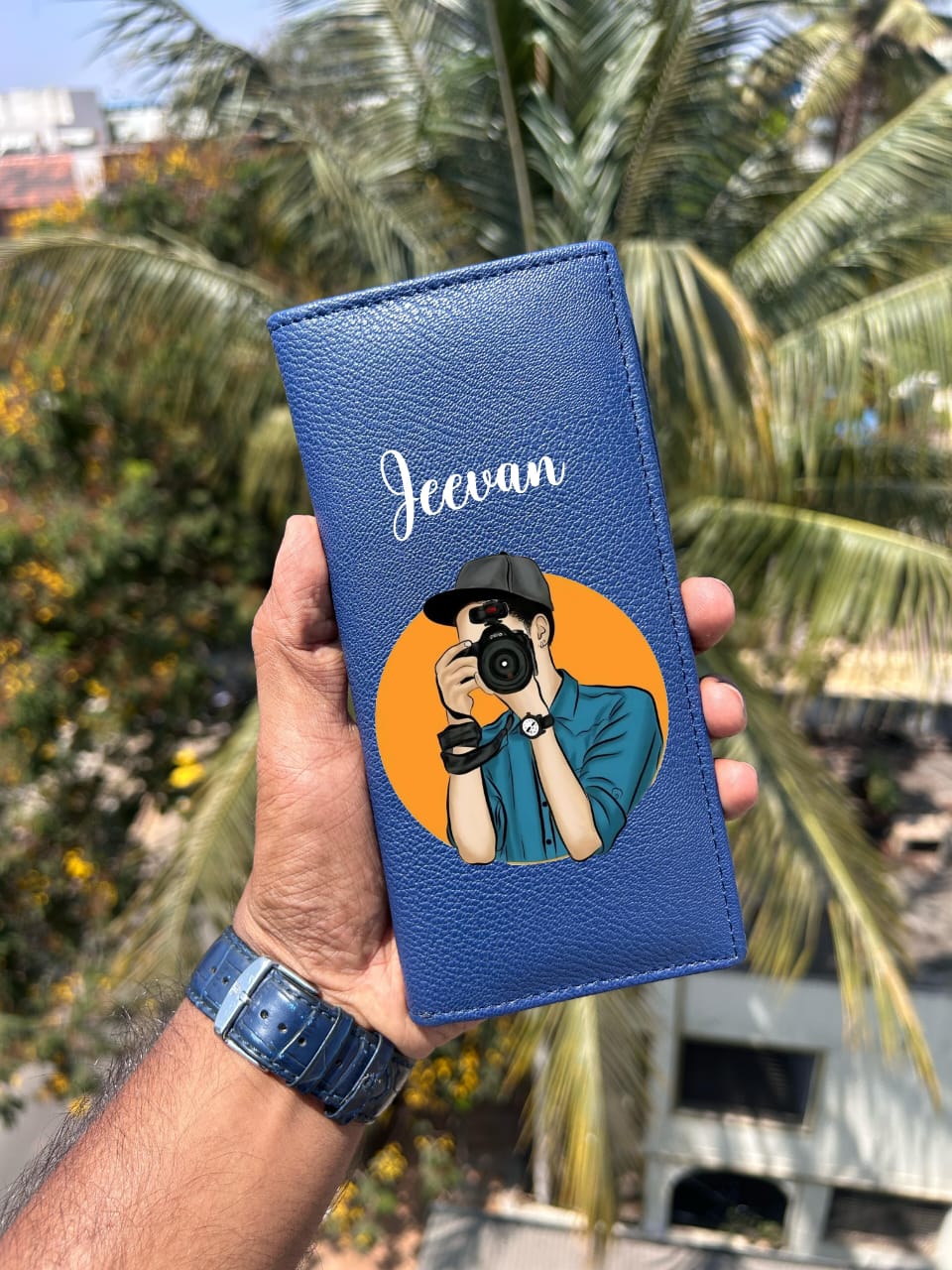 Personalized Astral Long Card Holder Wallet - Custom Name & Design