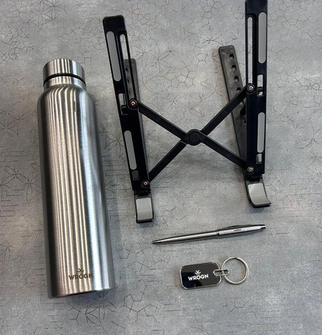 Personalized David Gift Set: Bottle, Pen, Keychain & Laptop Stand