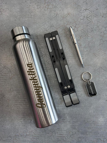 Personalized David Gift Set: Bottle, Pen, Keychain & Laptop Stand