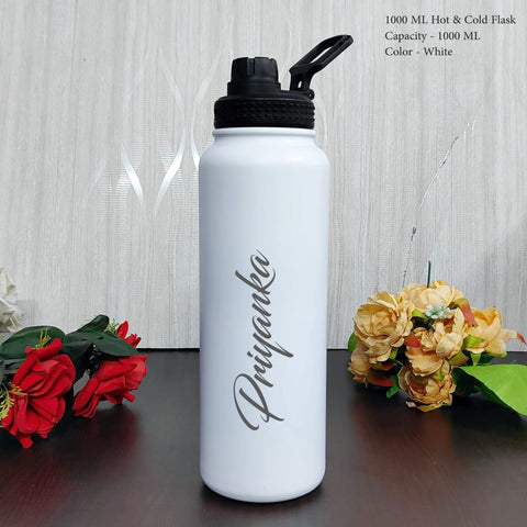 Personalized 1000ml Hot & Cold Vacuum Bottle - Custom Name Flask