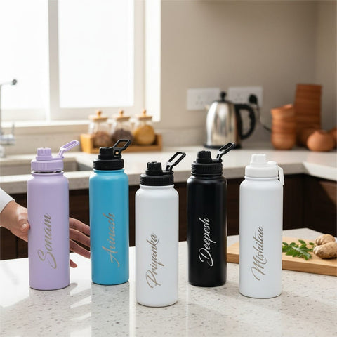 Personalized 1000ml Hot & Cold Vacuum Bottle - Custom Name Flask