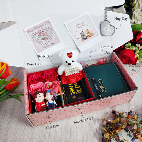 Personalized Valentine's Day 8-Gift Combo Box for Couples | Free Shipping