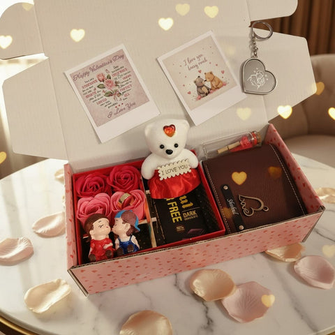 Personalized Valentine's Day 8-Gift Combo Box for Couples | Free Shipping