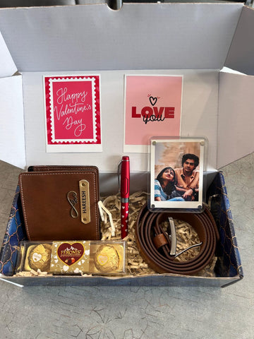 Personalized Valentine Combo 2.0 for Him | Wallet, Belt & Gifts