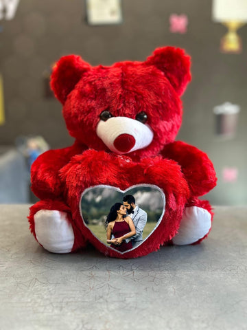 Customised Photo Teddy Bear | Gift for Her | Unique gift | Cute teddy bear for girls