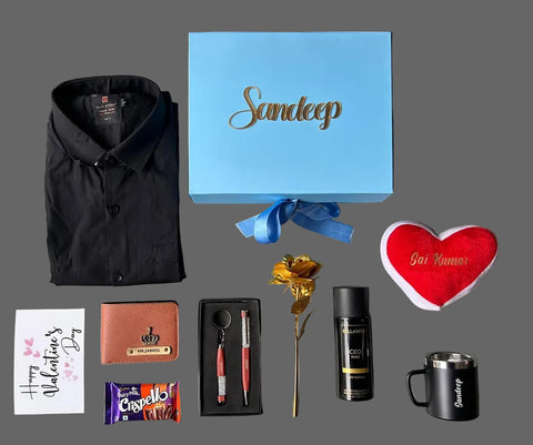 Personalized Valentines Day Gift  | 8 days gift for him | Shirt combo |  | Heart cushion | Gift for him