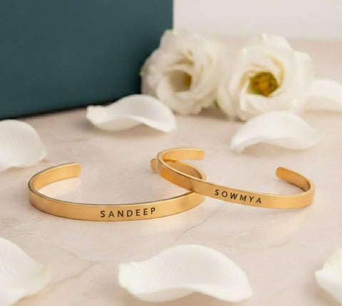 Personalized Classic Bracelet - Engraved Name  for Loved Ones