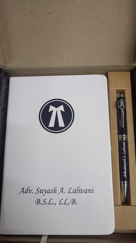 Personalized Advocate Diary & Pen Combo | Professional Gift Set