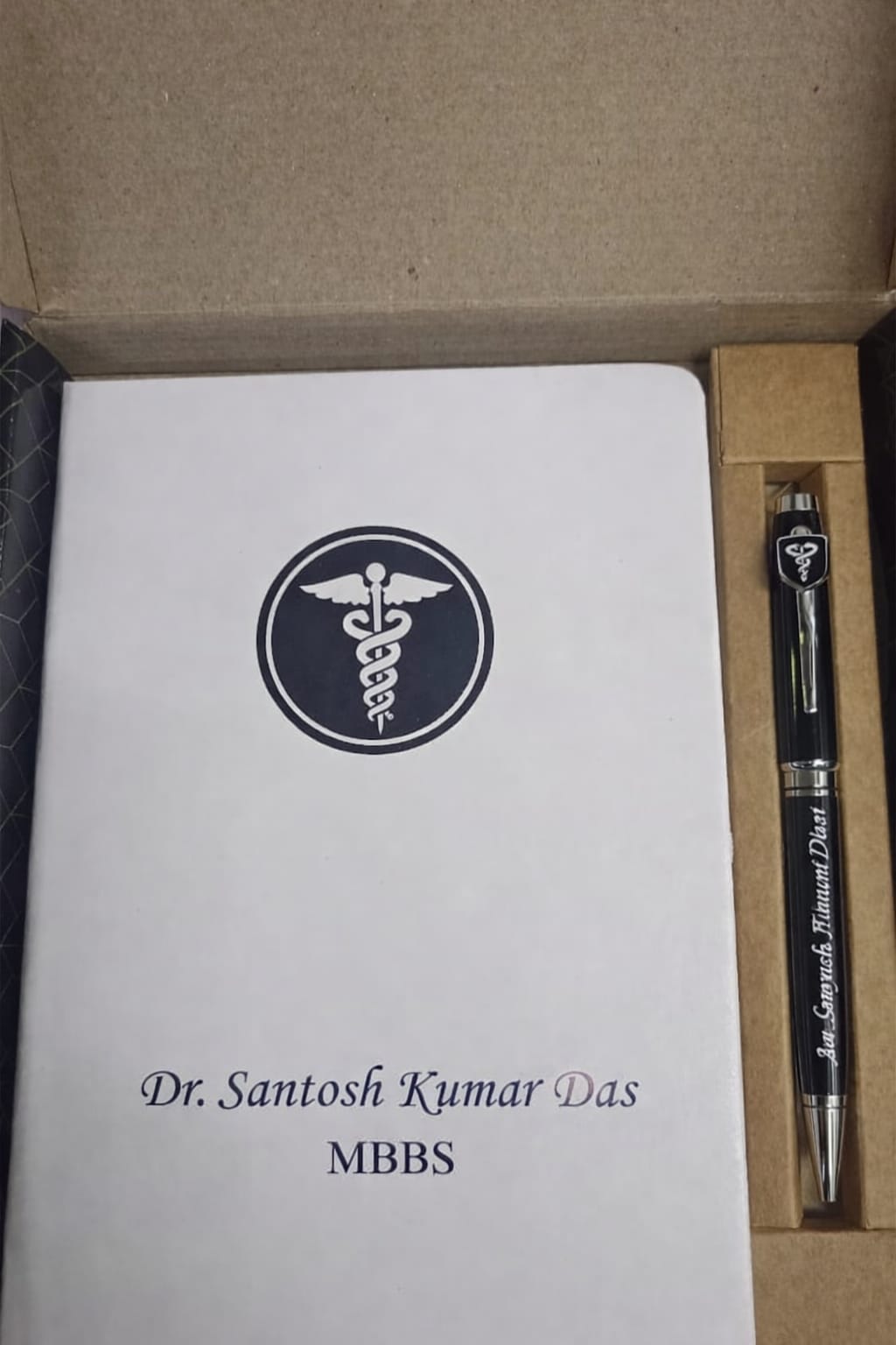 Personalized Diary and Pen Gift Set for Doctors | Premium Professional Combo