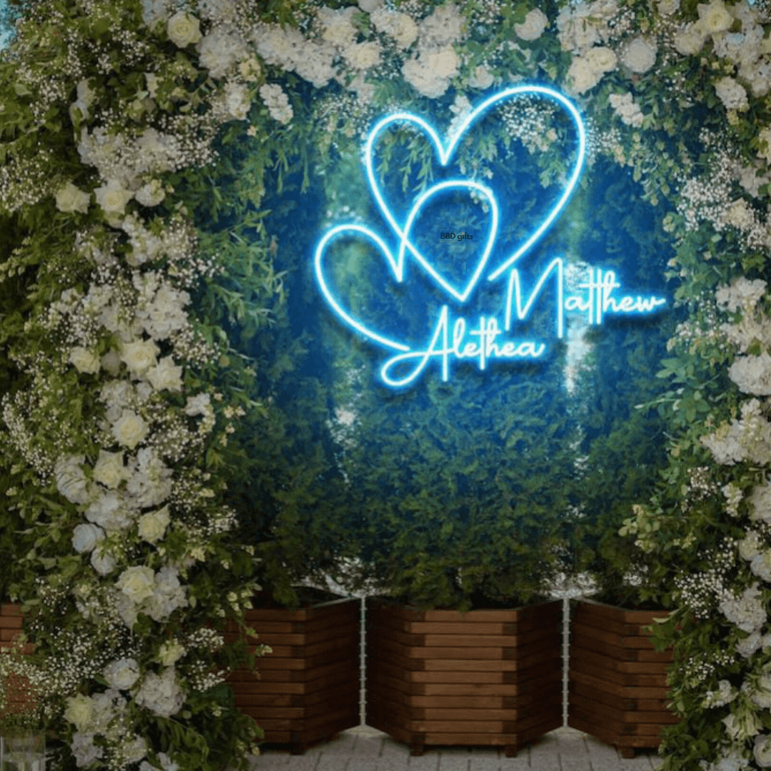 Personalised Couple Neon Sign – Wedding Neon & Anniversary Gift – BBD GIFTS
