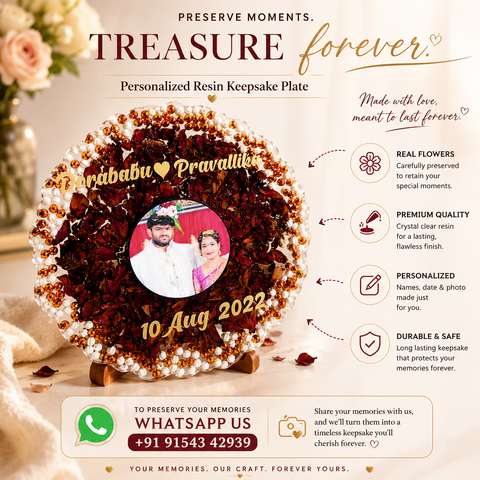 Personalized Resin Wedding Keepsake Plate | Preserve Your Wedding Memories Forever