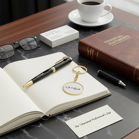 🖋️✨ Personalized CA Pen & Keychain Set - A Mark of Distinction ✨🔑