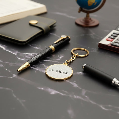 🖋️✨ Personalized CA Pen & Keychain Set - A Mark of Distinction ✨🔑