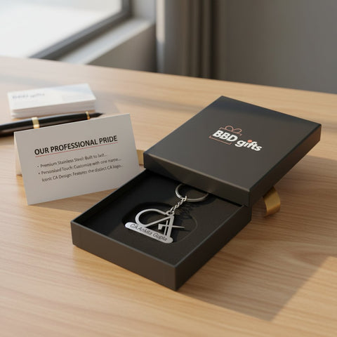 Custom CA Keychain: Personalized Stainless Steel for Professionals