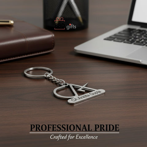 Custom CA Keychain: Personalized Stainless Steel for Professionals