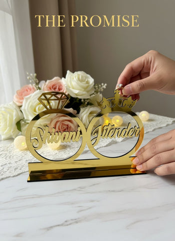 Personalized Couple Name Ring Platter | Custom Engagement Gift