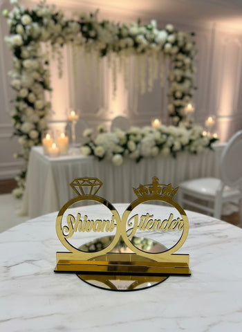 Personalized Couple Name Ring Platter | Custom Engagement Gift