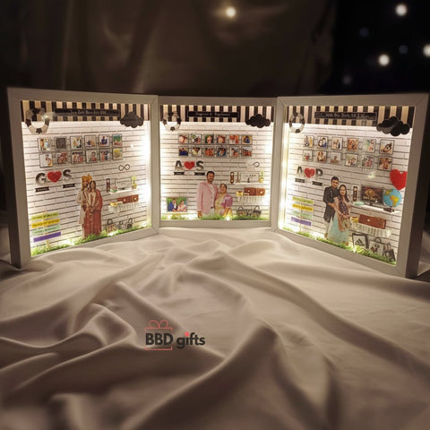 Wedding Miniature Box With Lights | Best anniversary gift | Couple gifts