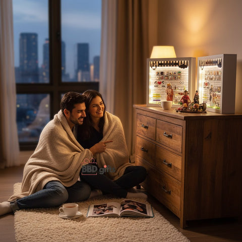 Wedding Miniature Box With Lights | Best anniversary gift | Couple gifts