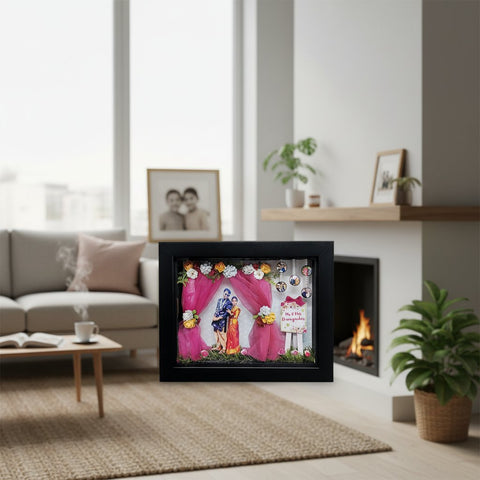 Custom Handmade 3D Miniature Photo Frame | Personalized Shadow Box Gift