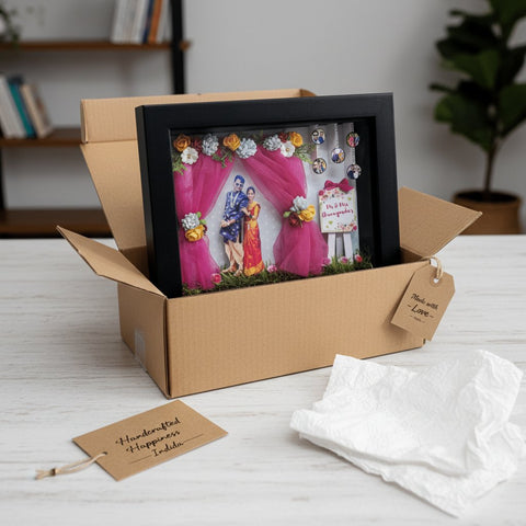 Custom Handmade 3D Miniature Photo Frame | Personalized Shadow Box Gift