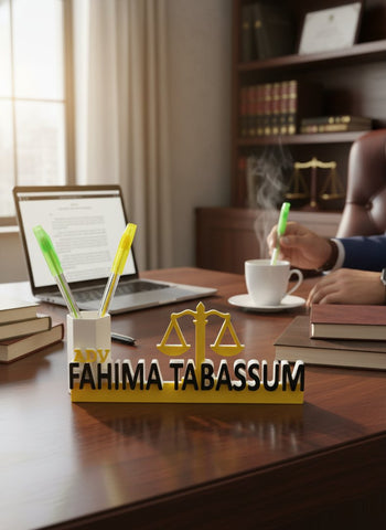 Personalized Lawyer Desk Nameplate | Custom Advocate Gift