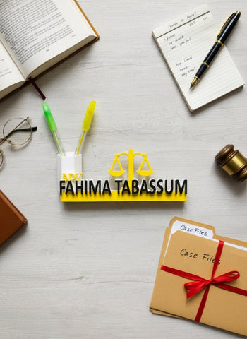 Personalized Lawyer Desk Nameplate | Custom Advocate Gift