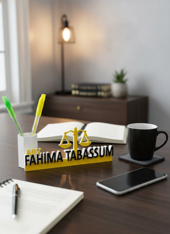 Personalized Lawyer Desk Nameplate | Custom Advocate Gift