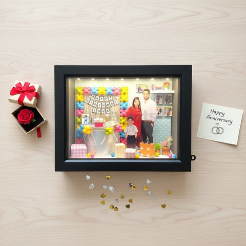 Personalized 3D Miniature Frame | Custom Anniversary Gift