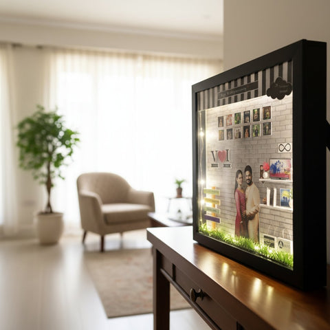 Custom 3D Wedding Miniature Frame | Personalized Gift Art