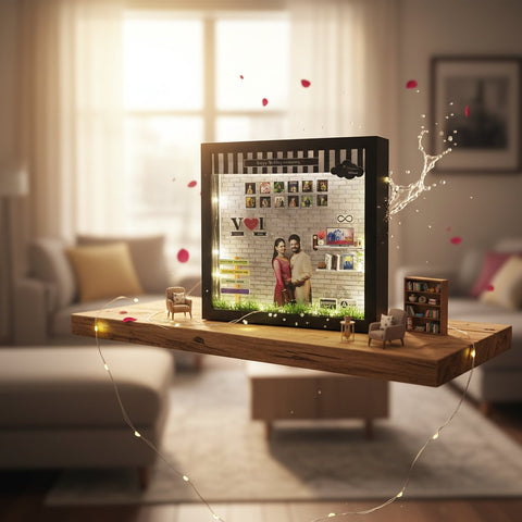 Custom 3D Wedding Miniature Frame | Personalized Gift Art